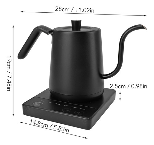 Hervidor Eléctrico Gooseneck 5 Con Control De Temperatura