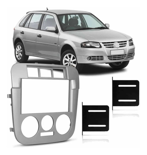 Marco Adaptador Radio 2 Din Vw Gol/parati/saveiro G4 (gris)