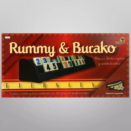 Imagen 1 de 5 de Rummy Burako Juego De Mesa Bisonte Playking