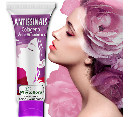 Creme Facial Anti Sinais - Colageno E Acido Hialurônico -30g Tipo De Pele Todo Tipo De Pele