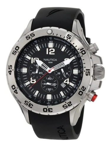 Reloj Nautica N14536g Crono Silicona Hombre 100% Original