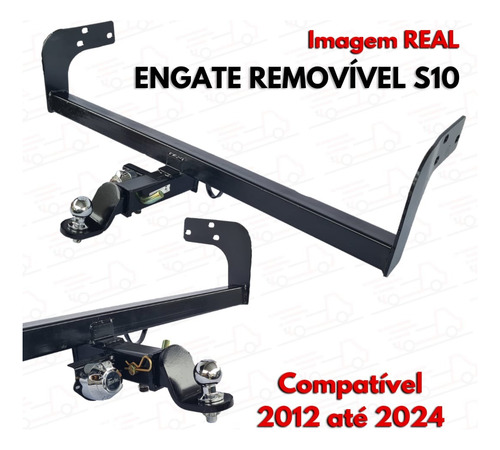 Engate Reboque Rabicho Removivel S10 2012 2013 2014 1500kg