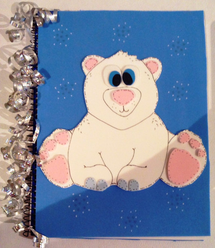 Libreta Decorada T. Profesional. (figura Oso) Manualidad