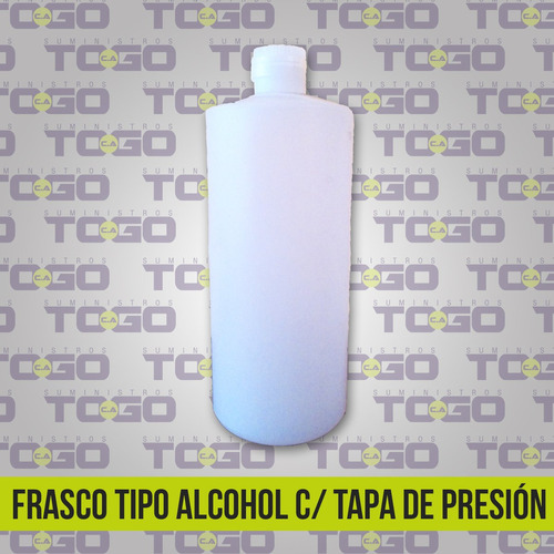 Envase Tipo Alcohol 1000cc Con Tapa De Presión