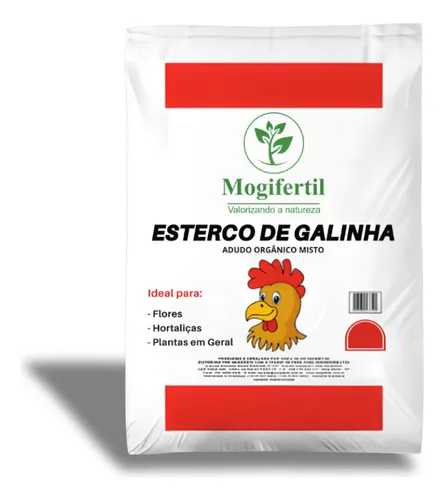Esterco De Galinha 5kg - Adubo Natural Para Planta E Horta