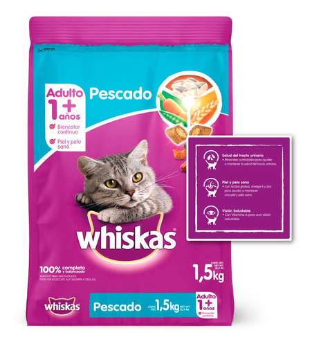 Whiskas Seco Pescado 1.5 Kg