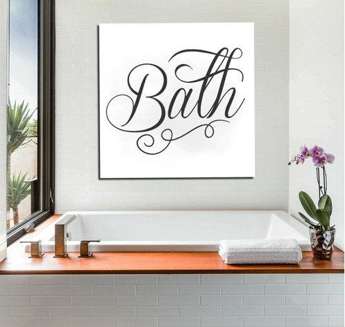 Vinilo Decorativo 45x45cm Bath Bathroom Tocador Restroom