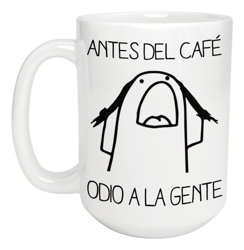 Taza Gigante Flork Antes Del Café, Después Del Café