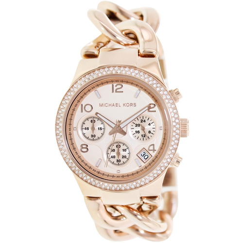 Reloj Michael Kors Para  Mujer Mk3247 Tono Oro Rosa De