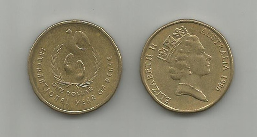 Moneda Australia, 1 D. 1986 Km# 87 Paz Muy Buena