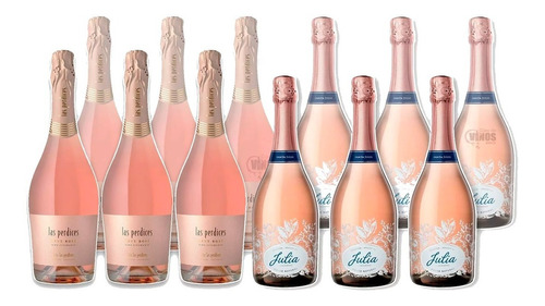 Espumante Brut Rose Las Perdices + Julia Dulce Natural Mix 