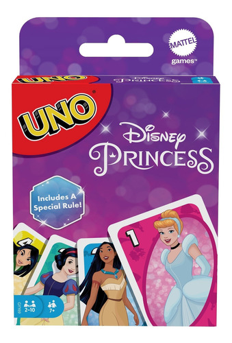 Juego De Cartas Uno Disney Princess De 2 A 10 Jugadores