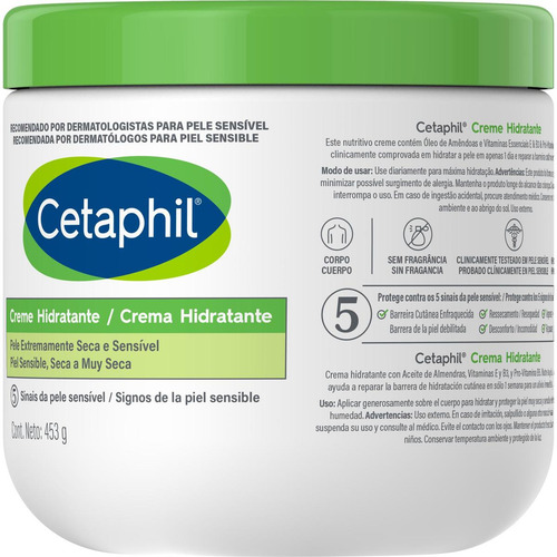 Crema Hidratante Corporal Cetaphil En Pote 453g