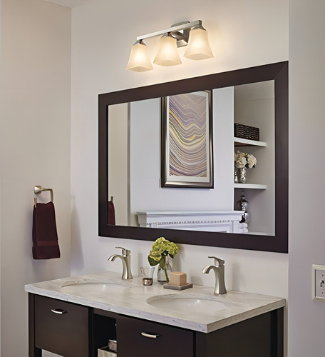 Moen Yb5163bn Voss Bath Lighting Three Globe Brushed Nickel