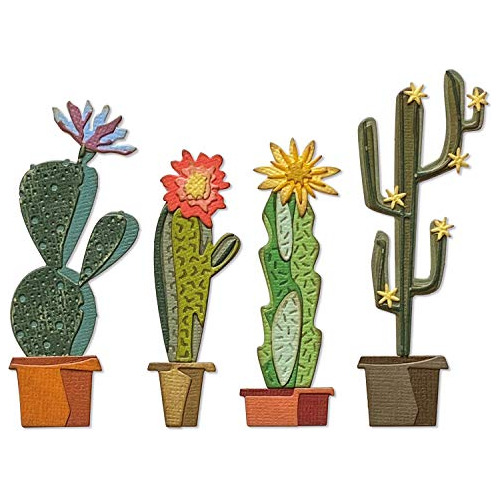 Juego De Troqueles Thinlits 9pk Funky Cactus De Tim Hol...