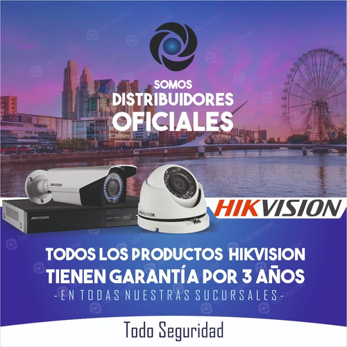Pack 4 Camara Infrarroja Hikvision Cctv Turbo Hd 720p 1mp 4en1 Tvi Cvi Ahd Gran Angular Seguridad