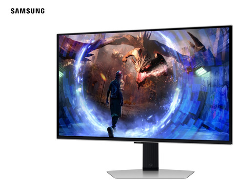 Monitor Gamer Odyssey Oled G6 27 Polegas Prata Samsung 240hz Prata