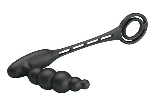 Plug Anal Vibratório Com Anel Peniano E Escrotal