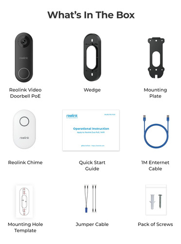 Cámara Ip Reolink 2k Para Exteriores Con Timbre V2