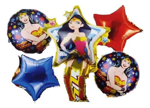 Globos  Para Niña Mujer Maravilla Marvel Super Heroes