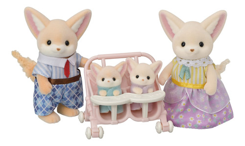 Calico Critters - Familia De Zorros Fennec - Juego De 4 Fig.