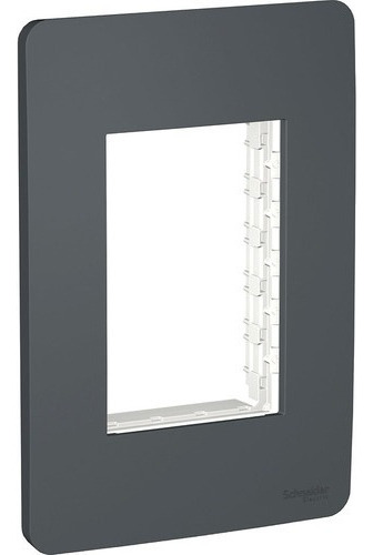 Pack 8 Pzs Placa De 3 Módulos Black. Grafito S735103294