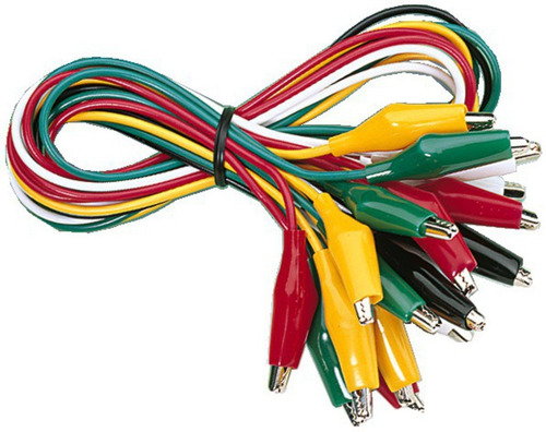 Imagen 6 de 7 de Conector Cable Cocodrilo Alligator Plug 50cm X 10u