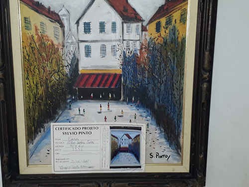 2416- Sylvio Pinto Ost. 62x71cm Com Moldura - Paris. (Usado)