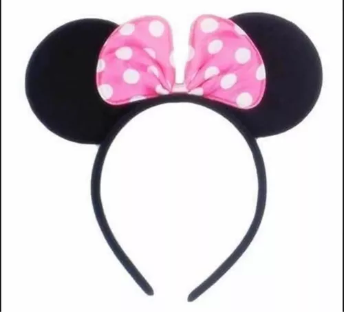 24 Diademas Minnie Mouse Mimi Orejas Moño Rosa Niña