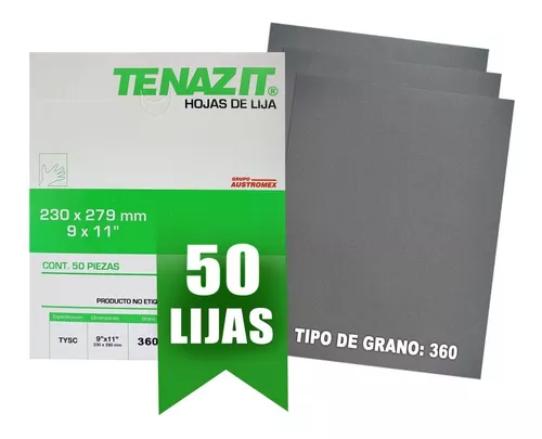 A-99 50PZ 360 Lija de Agua/ Papel Impermeable (Precio por Pieza, Sólo  paquete con 50pz) México