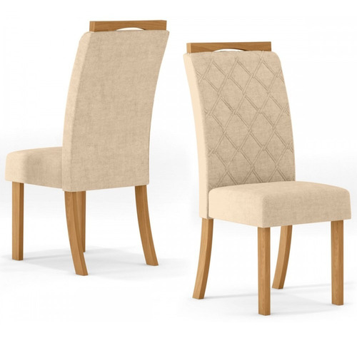 Cadeiras Kit 2 Cadeiras Labelle Linho - Henn