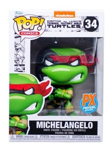 Funko Pop Tortugas Ninja - Michelangelo #34 Exclusivo