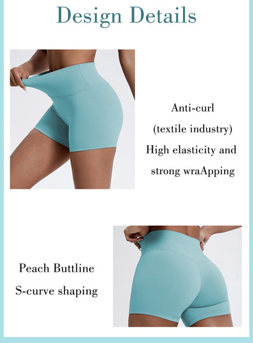 Shorts Deportivos Mujer Licra Corte Alto Ajuste Perfecto Gym