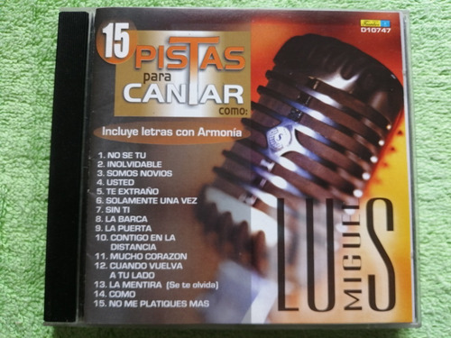 Eam Cd 15 Pistas Para Cantar Como Luis Miguel 1999 Karaoke