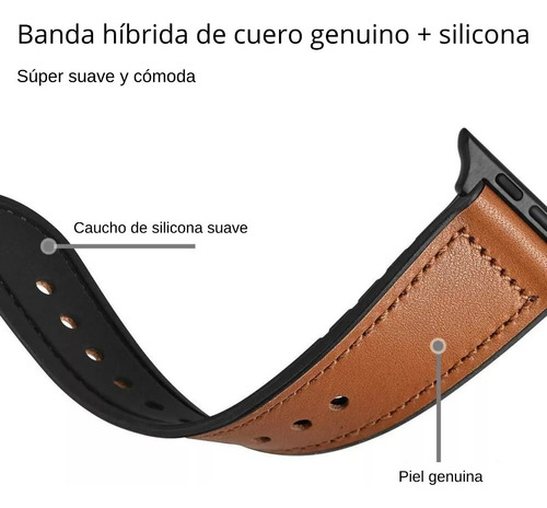Correa Extensible De Cuero Para Apple Watch Banda De Piel