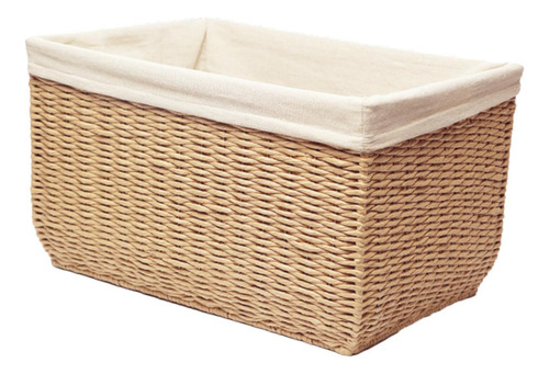 Cesta Tejida Para Guardar Juguetes, Cesta Beige Pequeño
