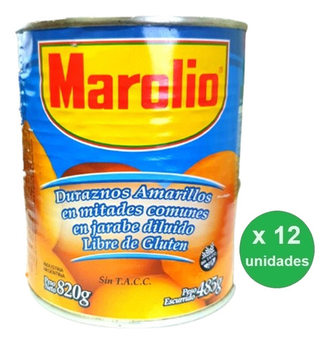 Pack Lata De Durazno Marolio 820g X 12u - Pack_ahorro