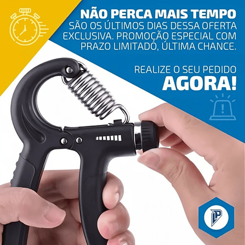 Imagem 3 de 8 de Hand Grip Mola Com Ajuste Até 40kg Fortalecimento Punho Mão