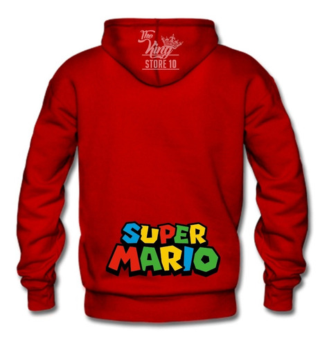 Poleron Cierre + Taza, Super Mario, Mario Bros, Nintendo, Gamer, Peach, Peaches, Xxxl / Kingstore10