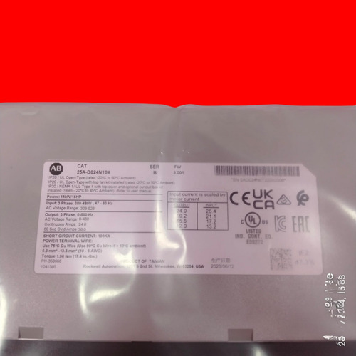 Allen Bradley 25a-d024n104 Power Flex 523