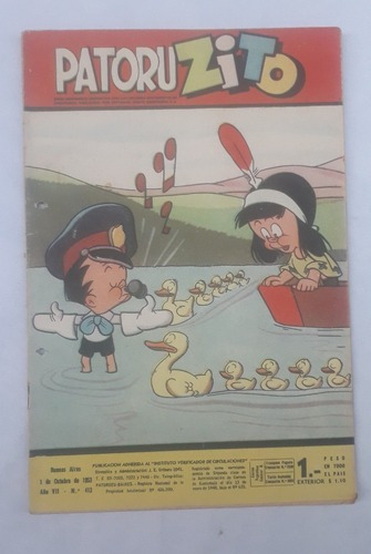 Historieta Comic Antiguo * Patoruzito * Nº 413 Ed. Quintern