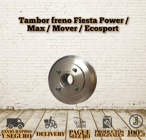 Tambor Freno Fiesta Power/max/move/ecosport Sin Espárragos 