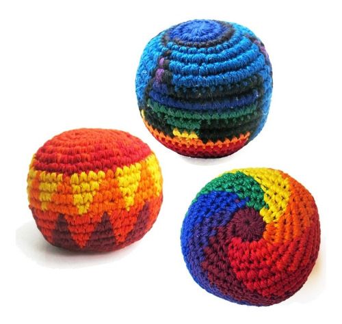 Pelota Fuchi Crochet Andina De Mamakolla (3 Unidades)