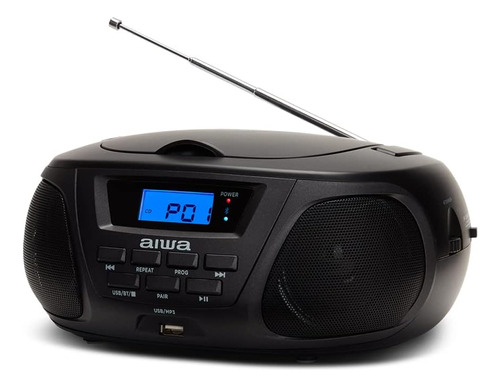 Aiwa Bbtu-300bkmkii Reproductor De Cd Portátil, Radio Cd (