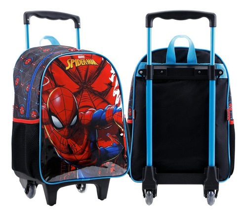 Mochila Infantil Homem Aranha Bolsa Escolar Rodinhas 16l