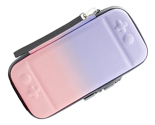 Kit Para Nintendo Switch Rosa Lila Estuche Protector Mica