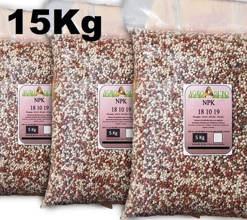 Fertilizante Npk 18 10 19- 15kg Para Coqueiros E Frutiferas