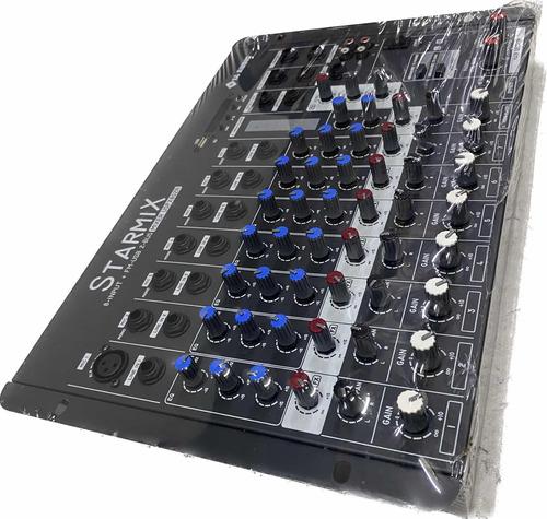 Mesa Som 8 Canais Usfx802 Ll Audio Console Efeito Bluetooth