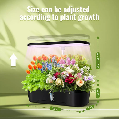 Sistema De Cultivo Hidropónico Con Luces Led Y Bombas