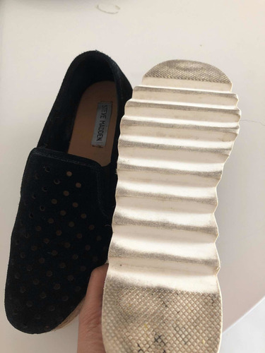 Panchas Alpargatas Negras Plataforma Yute Importadas Steve